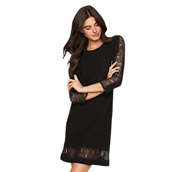 Milly Black Lace Trim Dress | Size S - Picture 6 of 7